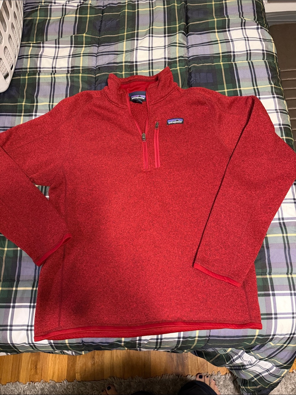 Patagonia Red Men’s Quarter-Zip Fleece Pullover